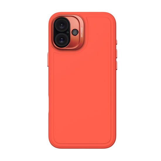 AntiMicrobial Silicone Stacks Case for iPhone 16 Plus Tangerine - Decoded