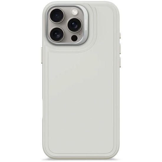 AntiMicrobial Silicone Stacks Case for iPhone 16 Pro Max Stone Grey - Decoded