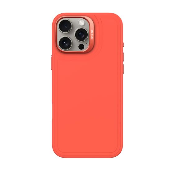 AntiMicrobial Silicone Stacks Case for iPhone 16 Pro Max Tangerine - Decoded