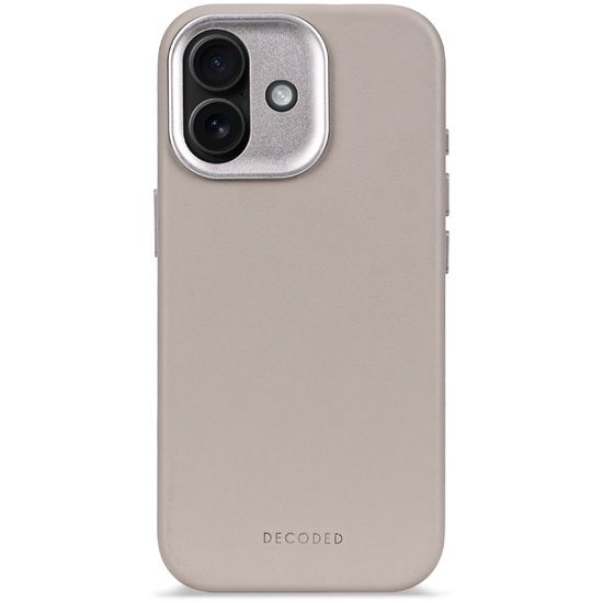 Leather case iPhone 17 Solid clay - Decoded