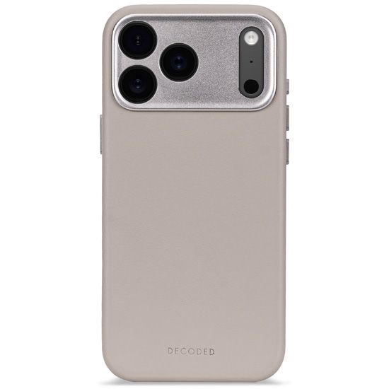 Leather case iPhone 17 Pro Solid clay - Decoded