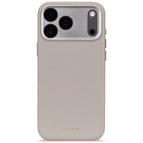 Leather case iPhone 17 Pro Max Solid clay - Decoded