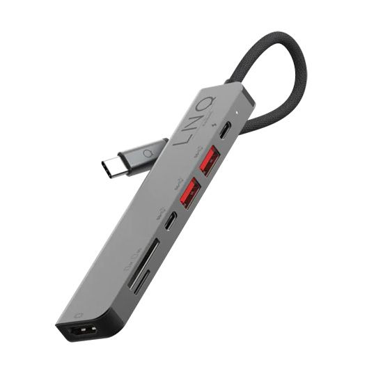 7-in-1 Pro USB-C Hub - Grey - Linq