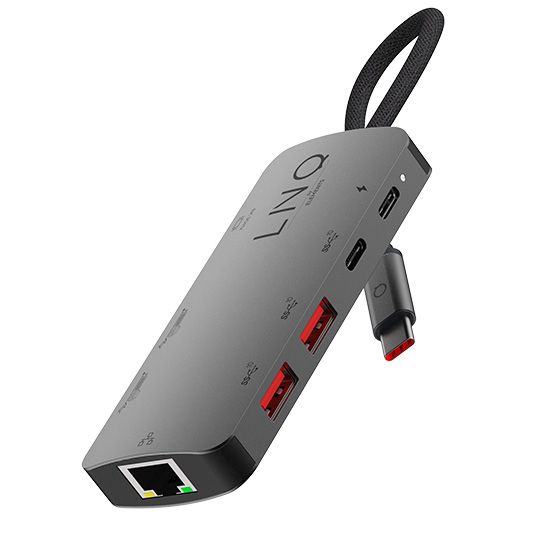 USB C Hub 8-in-1 10 Gbps PD HDMI 8K 2.5GbE - Linq