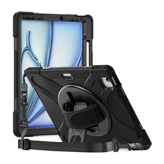 Securit Rotative case iPad Air 13 (2024 - 1st gen - M2) Black Polybag - MW