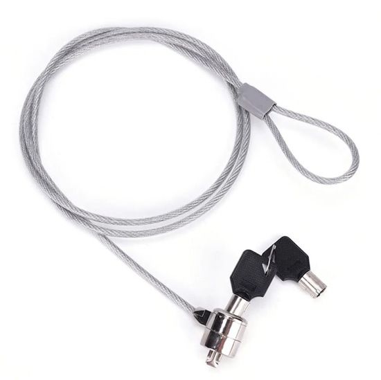 Laptop cable lock (2m) with key Polybag - MW for Business