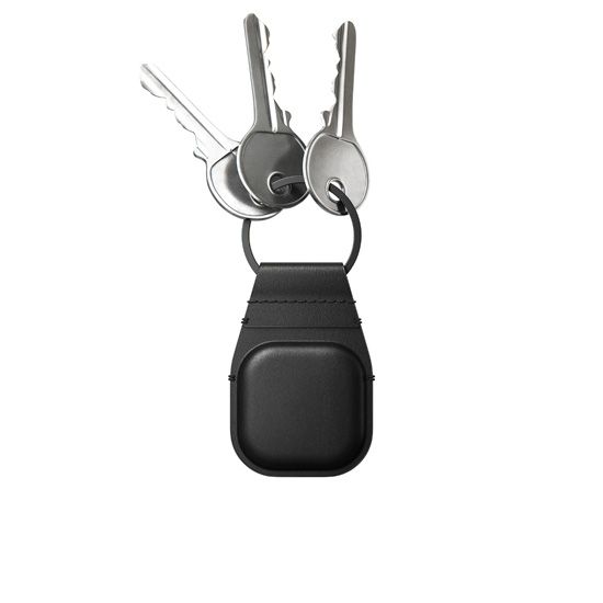 Leather key ring AirTag Black - Nomad