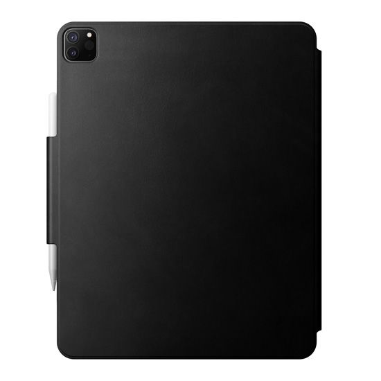 Magnetic Leather Folio Apple Pencil iPad Air 13 (2024-M2) iPad Pro 12.9 (6th/5th/4th/3rd gen) Black - Nomad