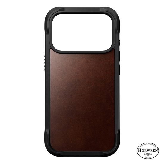 Rugged Leather Case Horween iPhone 17 Pro Rustic Brown - Nomad