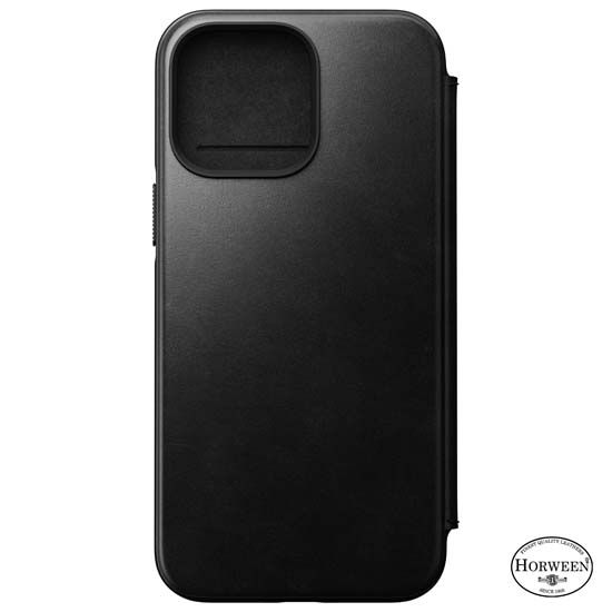 Modern Horween Folio MagSafe iPhone 14 Pro Max Black - Nomad