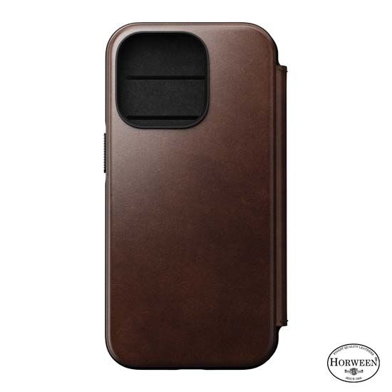 Modern Horween Folio MagSafe iPhone 14 Pro Brown - Nomad
