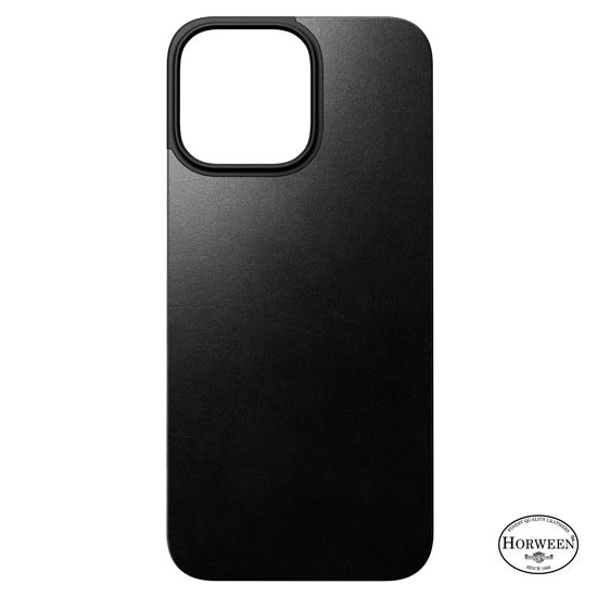 Magnetic Leather Back case iPhone 16 Pro Max Black - Nomad