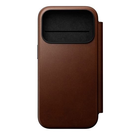 Modern Leather Folio iPhone 17 Pro Brown - Nomad