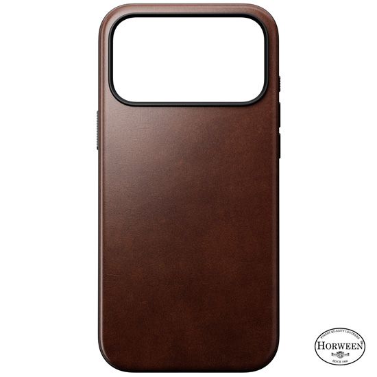Leather Case Modern Horween iPhone 17 Pro Max Rustic Brown - Nomad