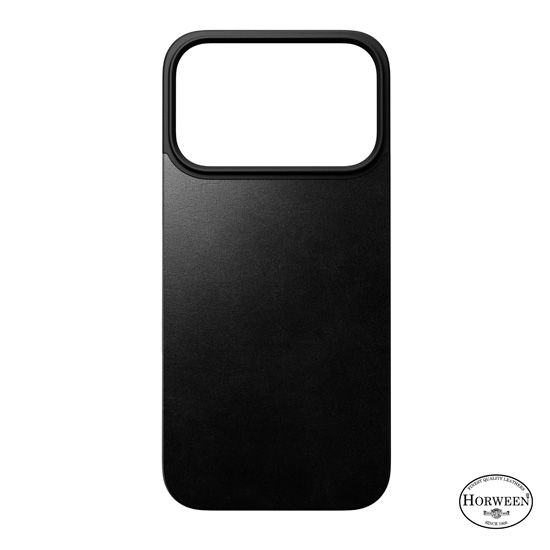 Magnetic Leather Back case Horween iPhone 17 Pro Max Black - Nomad