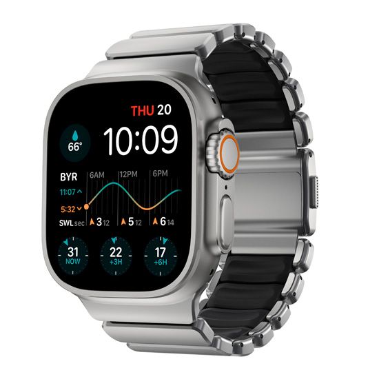 Stratos Band 49mm Natural Titanium/Black KFM - Nomad