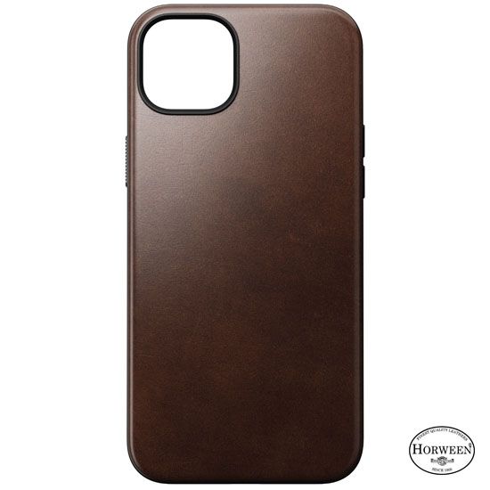Leather Case Modern Horween iPhone 15 Plus Brown - Nomad