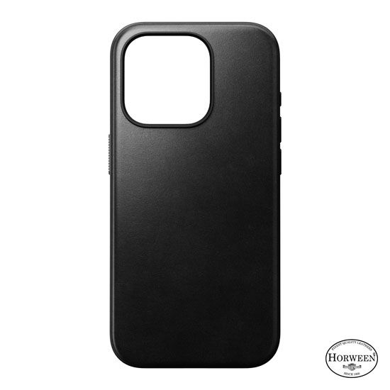 Leather Case Modern Horween iPhone 15 Pro Black - Nomad