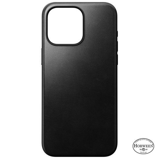 Leather Case Modern Horween iPhone 15 Pro Max Black - Nomad