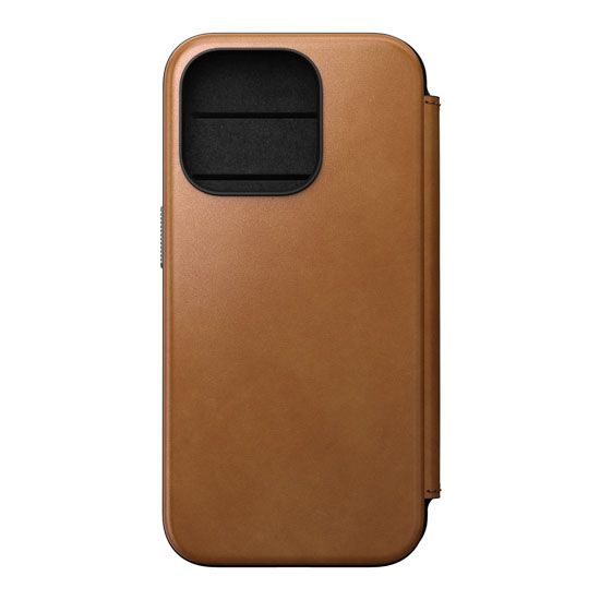 Modern Leather Folio iPhone 15 Pro English Tan - Nomad
