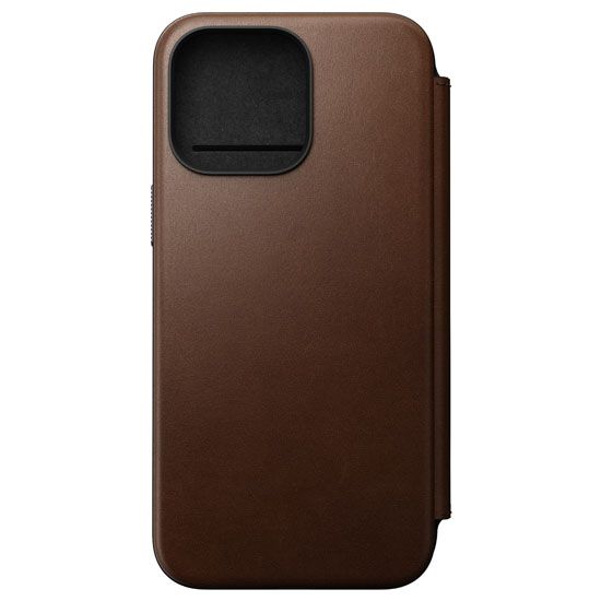 Modern Leather Folio iPhone 15 Pro Max Brown - Nomad