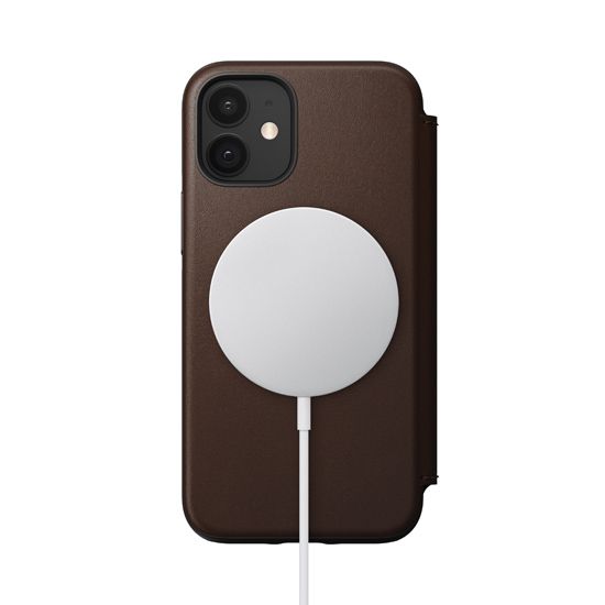 Rugged Folio MagSafe iPhone 12 Mini Brown - Nomad
