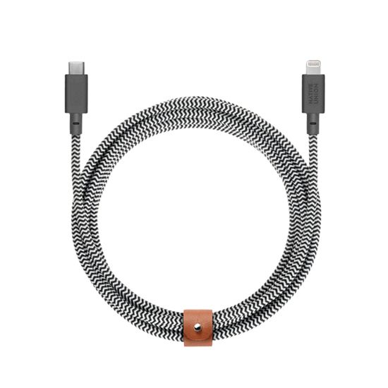 Eco Belt Cable USB-C to Lightning 3m Zebra - Native Union