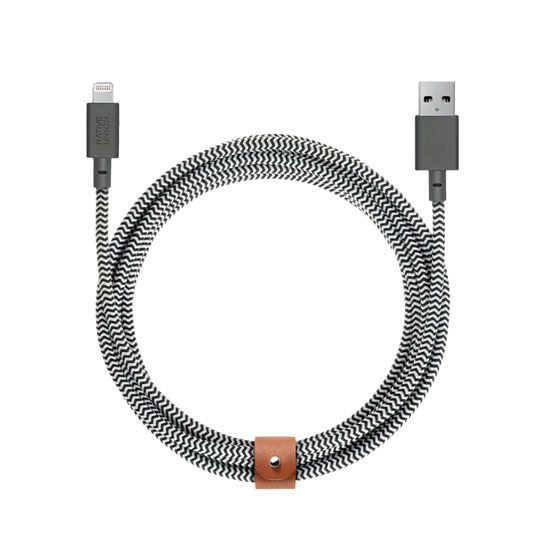 Eco Belt Cable USB-A to Lightning 3m Zebra - Native Union