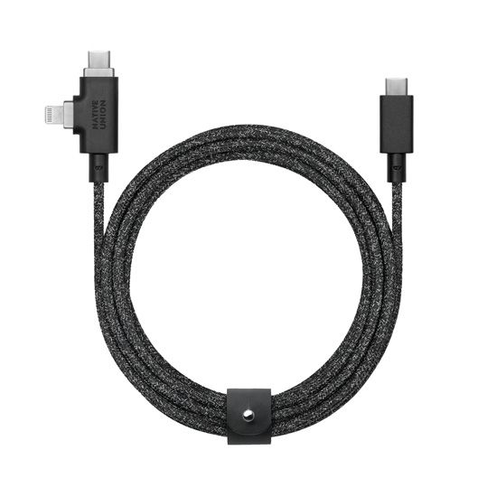 Belt Cable Duo Pro 240W (USB-C to USB-C & Lightning) Cosmos - Native Union