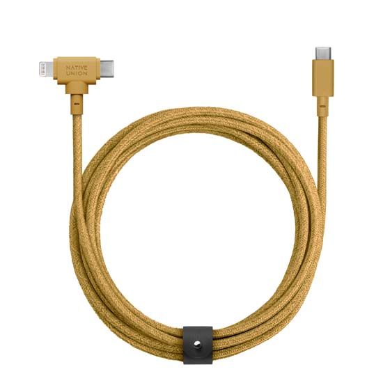 ECO Belt Universal USB-C to USB-C/Lightning cable 1.8m Kraft - Native Union