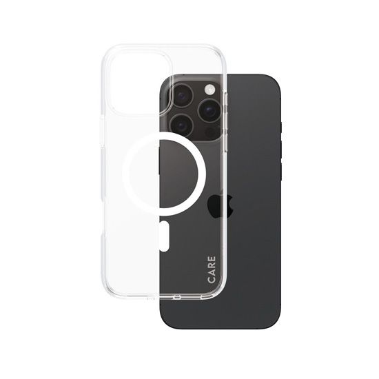 CARE™ by PanzerGlass® Urban Combat Case Transparent w. White MagSafe iPhone 16 Pro Max - PanzerGlass
