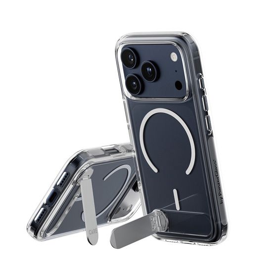 CARE™ by PanzerGlass® Kickstand Case Transparent w. MagSafe iPhone 17 Pro - PanzerGlass