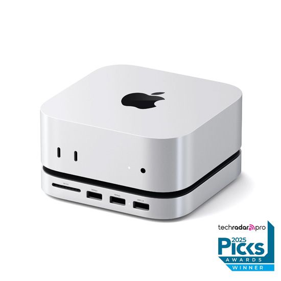 Mac Mini M4 Stand & Hub with SSD Enclosure Silver - Satechi