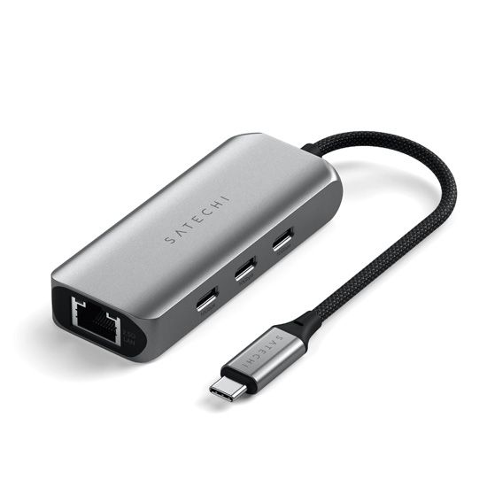 4-In-1 USB-C Hub With 2.5 Gigabit Ethernet Space Gray - Satechi