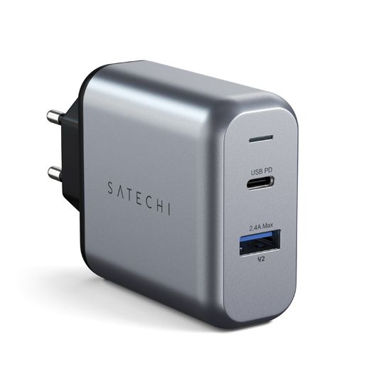 30W Dual-Port Wall Charger USB-C/USB-A - Satechi