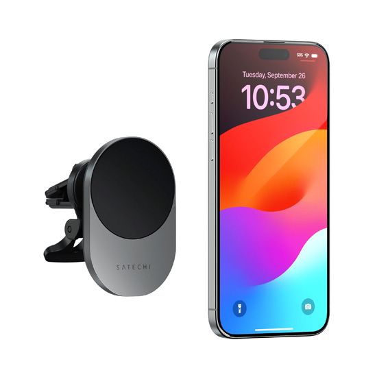 Qi2 Wireless Car Charger Space Gray - Satechi