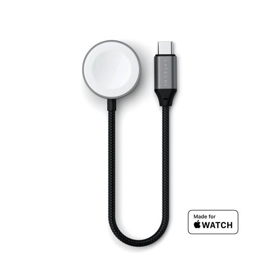 USB-C Fast Charging Cable For Apple Watch Space Gray - Satechi