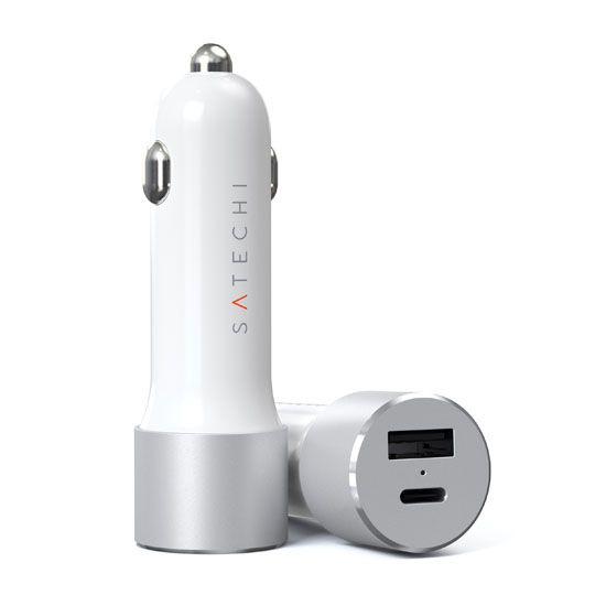 72W TYPE-C PD car charger adapter Silver - Satechi