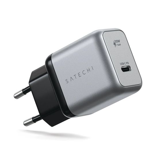 30W USB-C PD GaN wall charger Space gray - Satechi