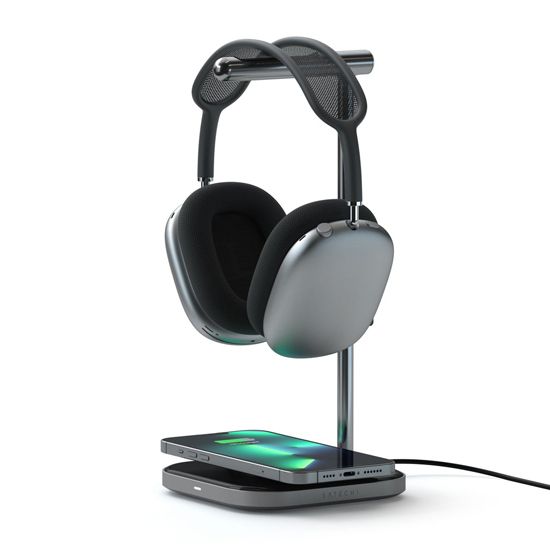2-in-1 headphone stand with wireless charger - Satechi