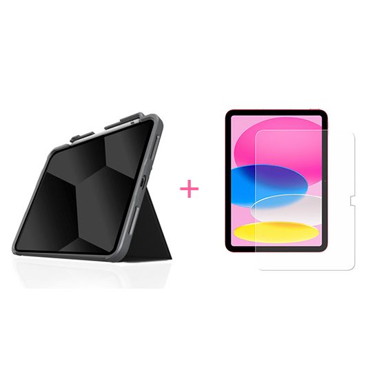 Bundle Dux Plus STM EDU Black + MW Glass for iPad 10.9 - STM