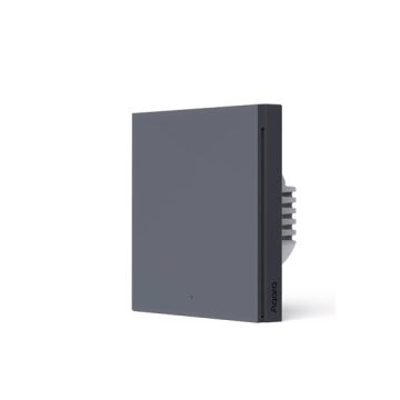 Smart Wall Switch H1 EU (With Neutral, Single Rocker) Grey