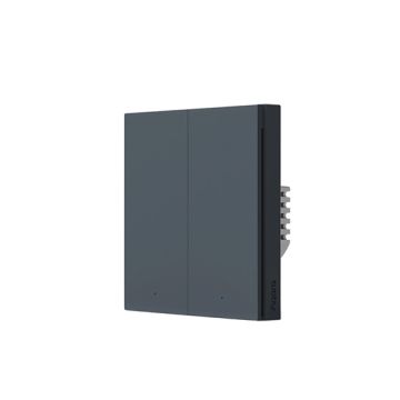 Smart Wall Switch H1 EU (With Neutral, Double Rocker) Grey