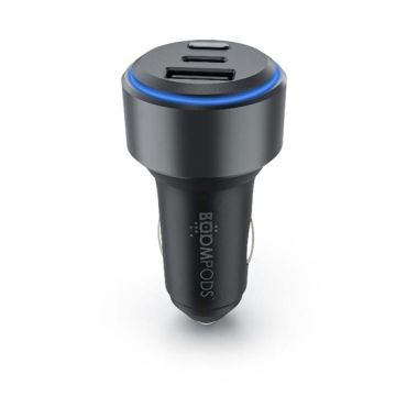 Boomtag Car Charger Universel Grey