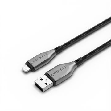 Armoured Cable Lightning to USB-A (1m) Black