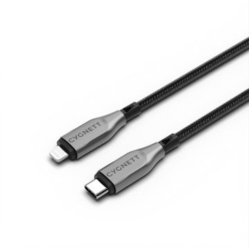 Armoured Lightning to USB-A cable (1m) Black