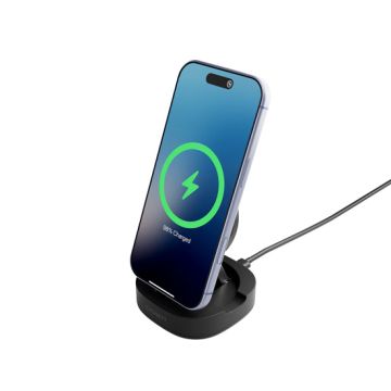 ChargeBase Qi2 Foldable Magnetic Wireless Charger Black