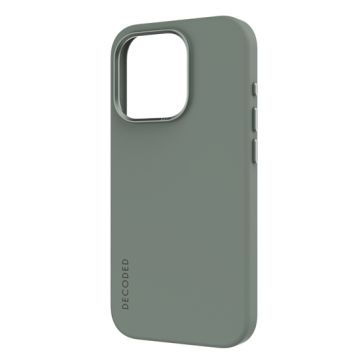 Antimicrobial Silicone Case MagSafe for iPhone 15 Pro Green