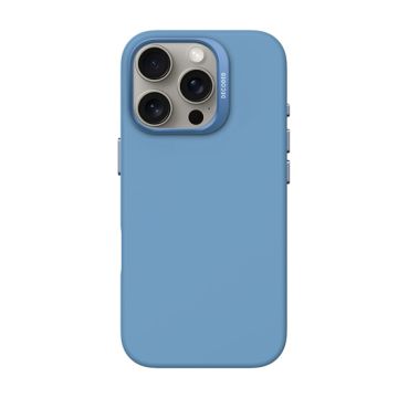 Antimicrobial Silicone MagSafe Case for iPhone 16 Pro Air Blue