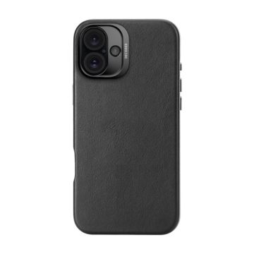 Leather case iPhone 16 Plus Black